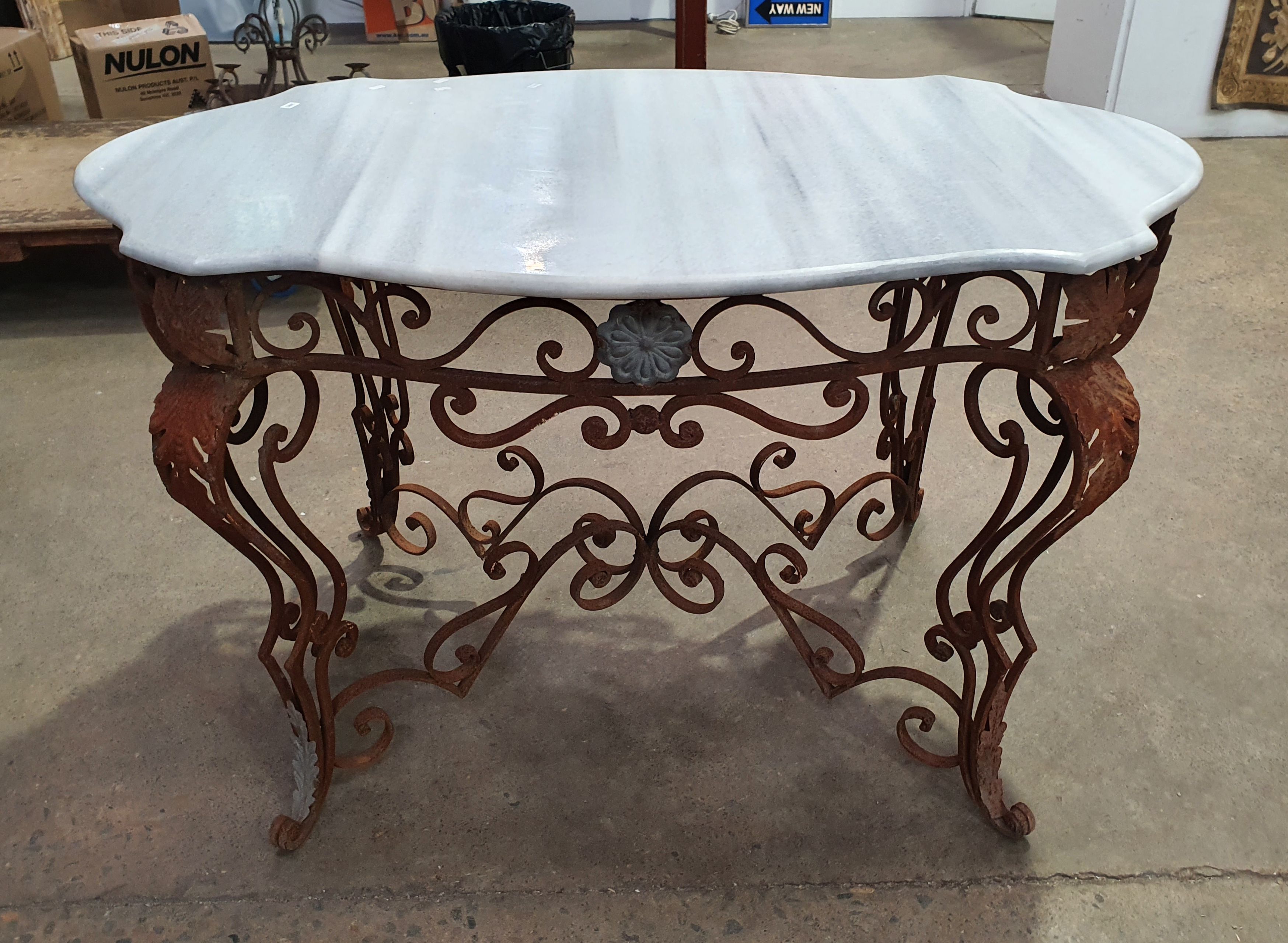 A Shaped Marble Table