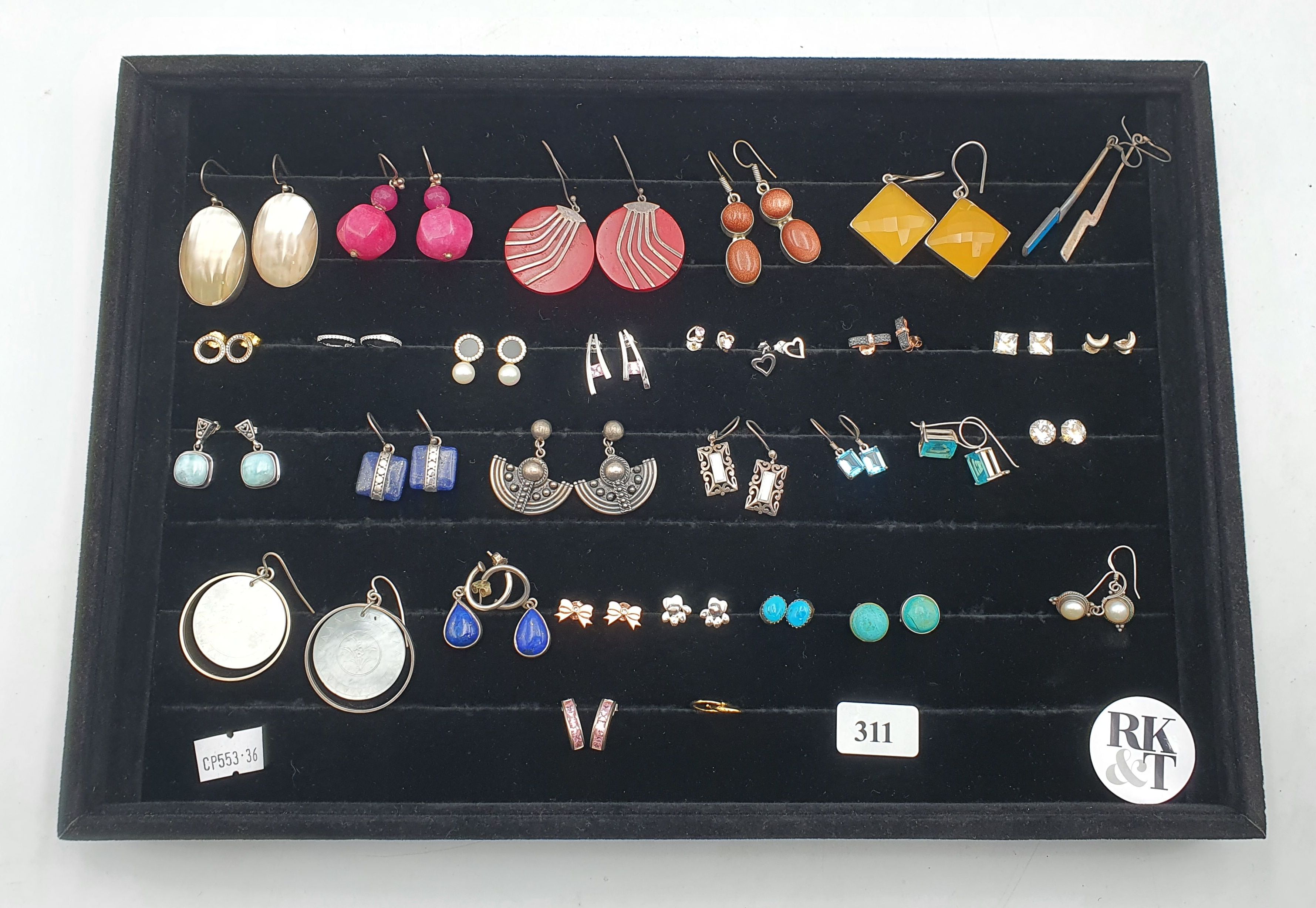 311 · 31 PAIRS OF SILVER EARRINGS