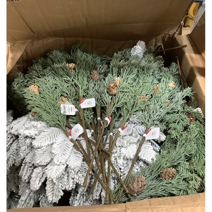 20" x 20" x 9" Box Of Floral Christmas Greenery Decorations