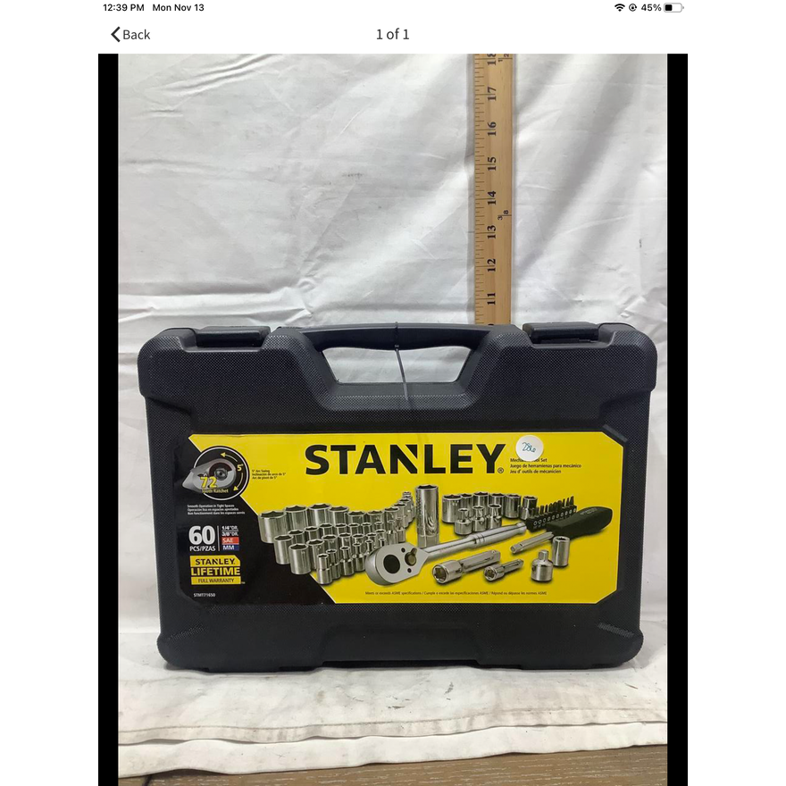 Stanley 60pc Mechanics Tool Set w/ 1/4" Drive & 3/8" Drive