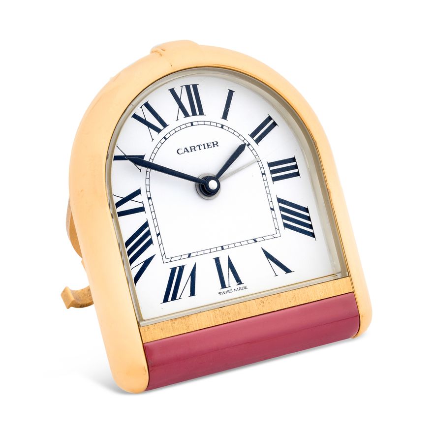 A Gold Plated Tortue Desk Alarm Clock Cartier Dupuis Auctions