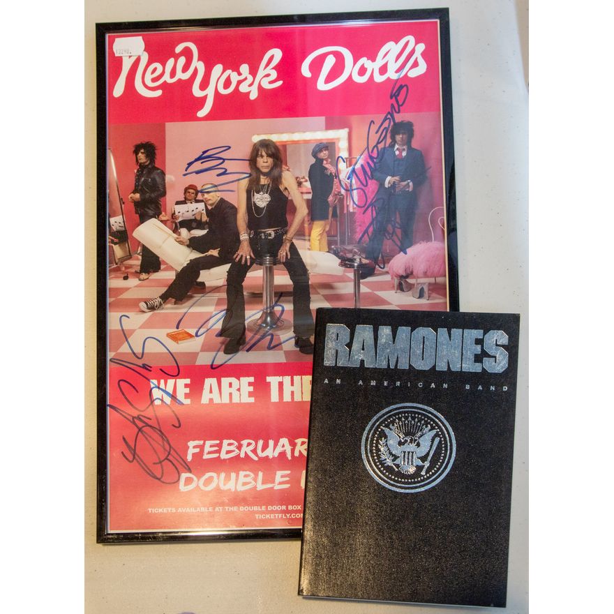 New York Dolls & Ramones: Signed Poster & Book