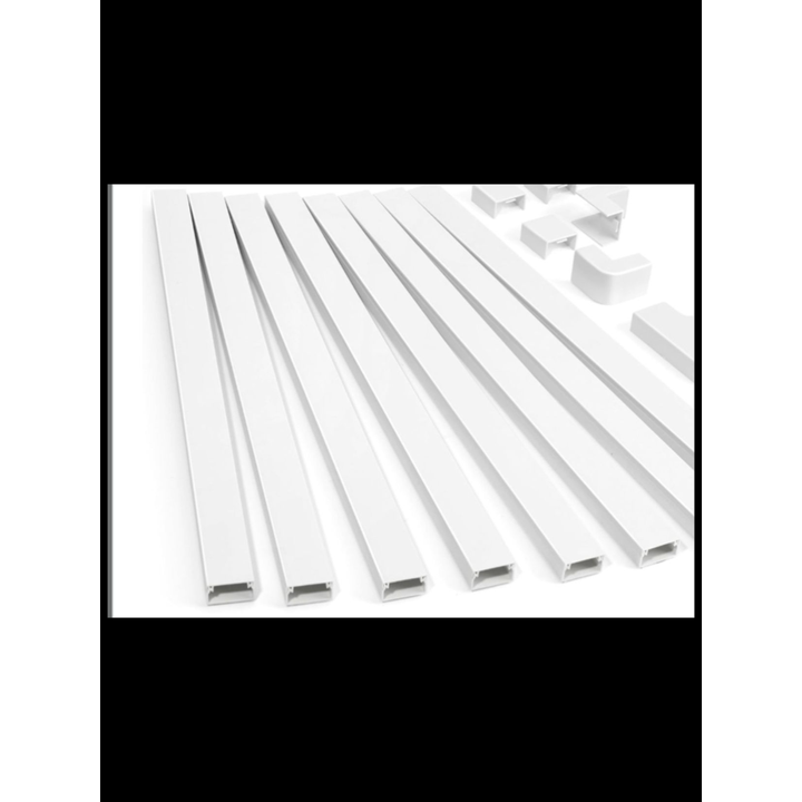 Simple Cord Cable Concealer On Wall Cord Covers- 12, 25'' Race Way- White