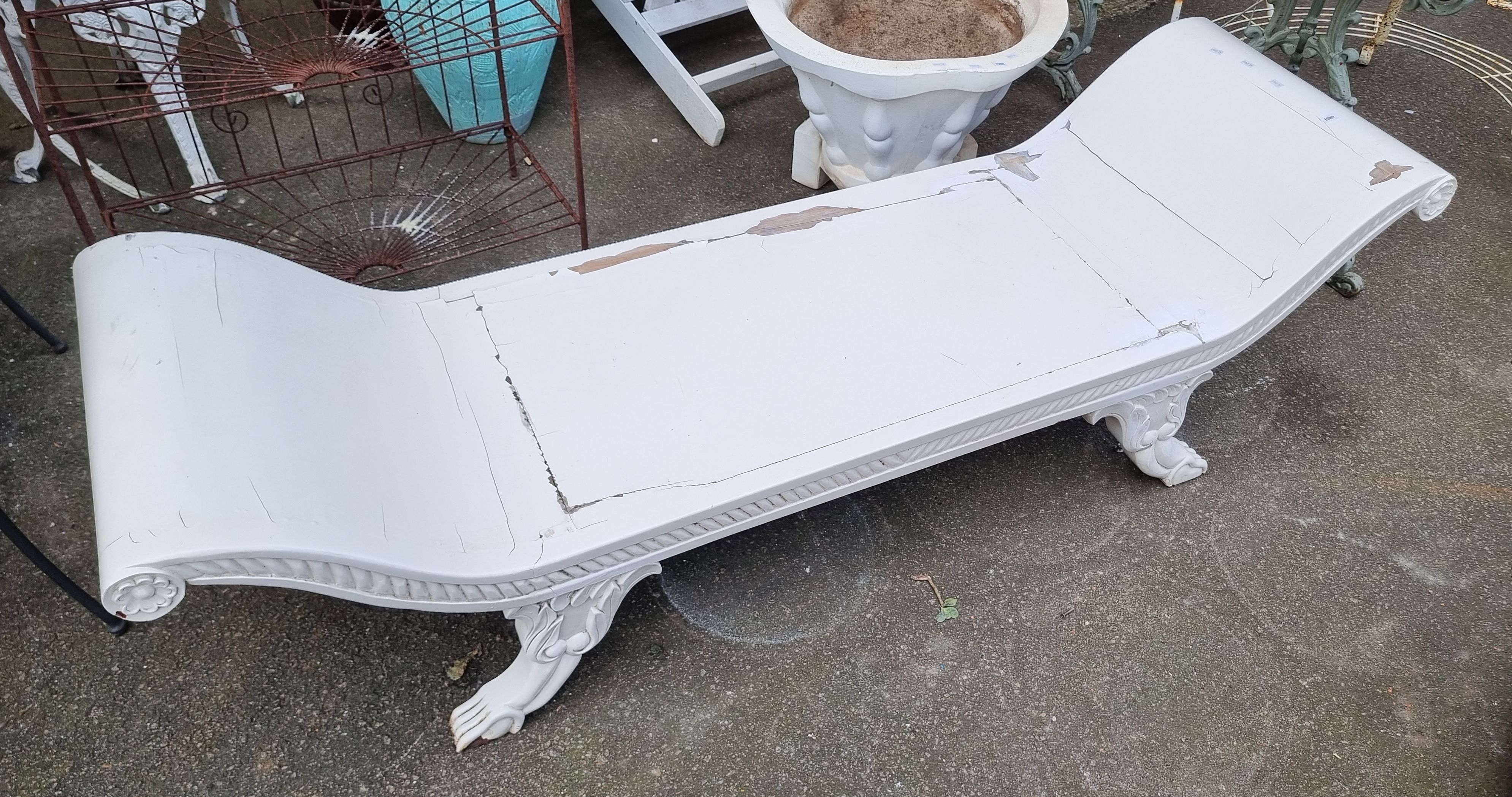 A White Painted Bench