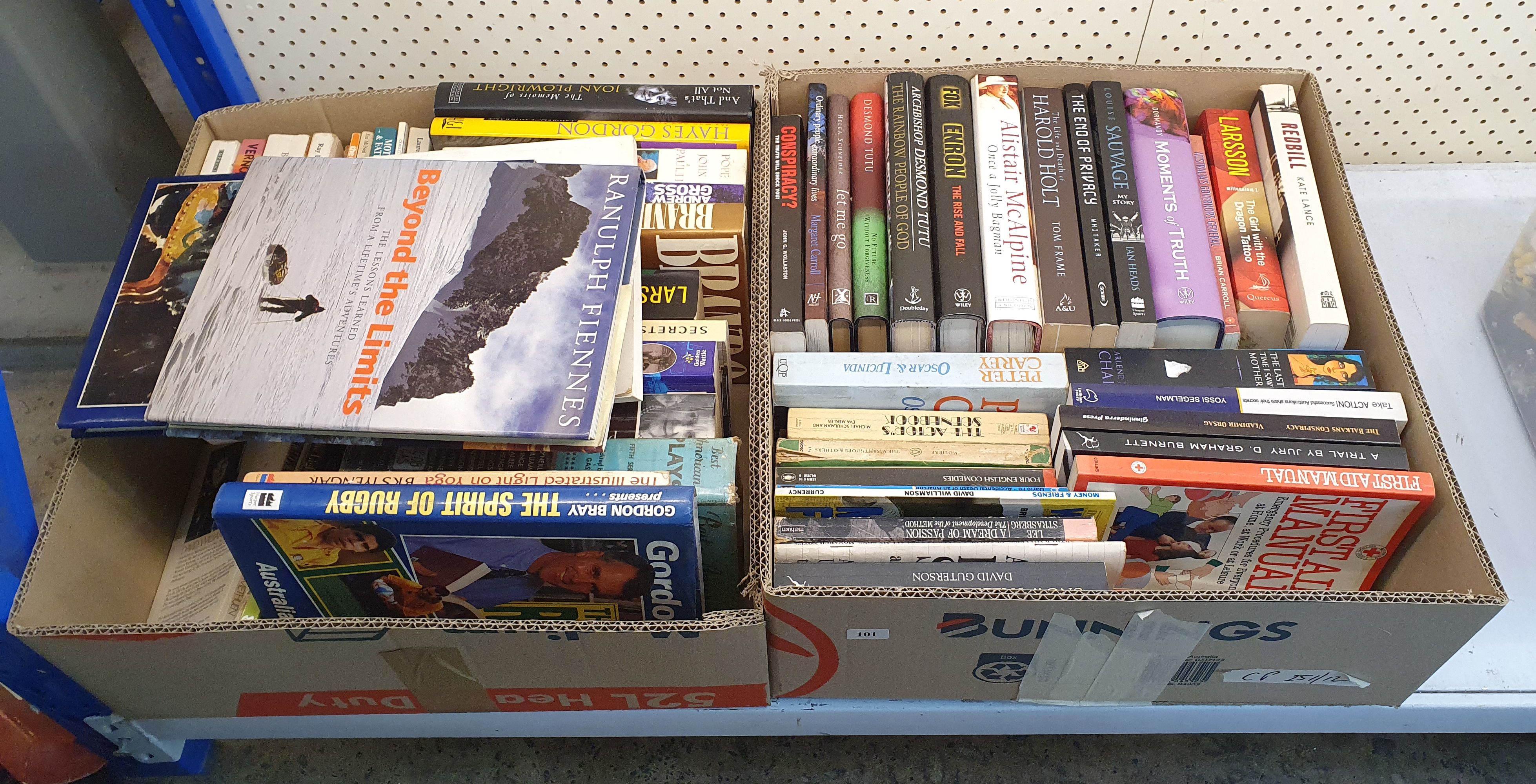 101 · TWO BOXES OF BOOKS