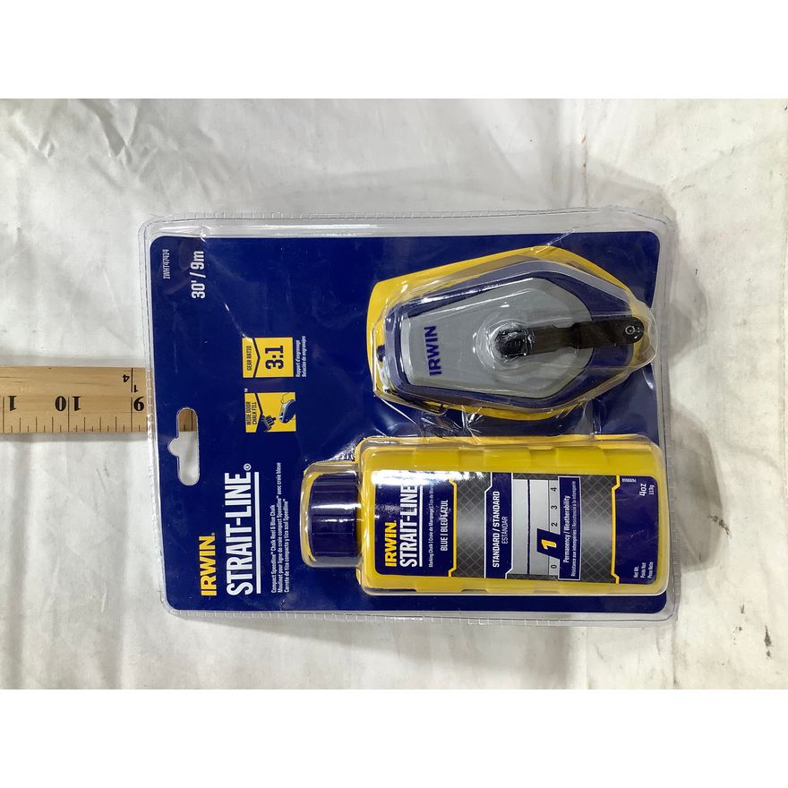 Irwin Strait-Line Compact Speedline 30' & Chalk Reel & Blue Chalk