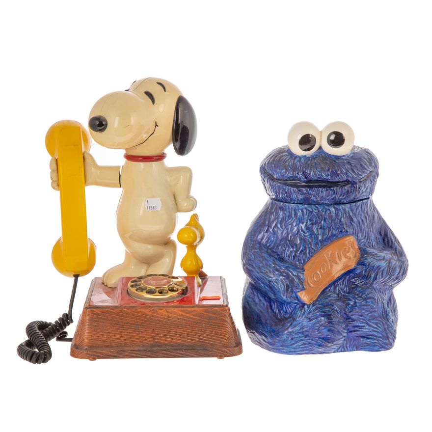 Snoopy Phone & Cookie Monster Cookie Jar