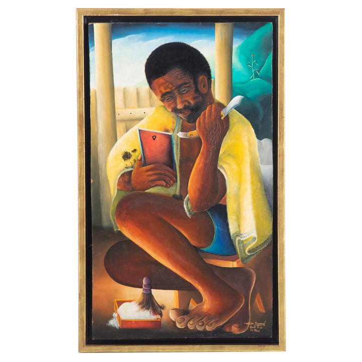 Wilson Bigaud. "Le Blese," oil