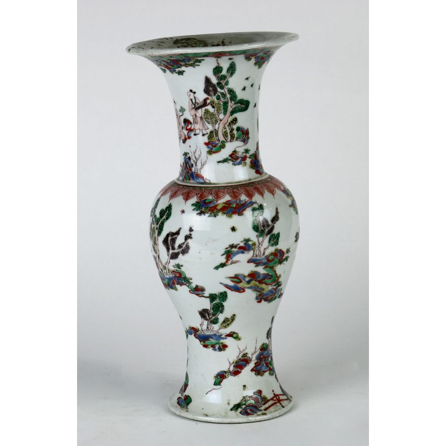 Chinese Porcelain Vase, Figures