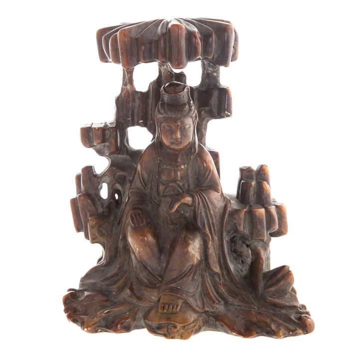Chinese Carved Soapstone Buddhist Shrine