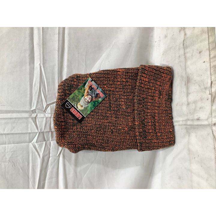Ladies Winter Knit Hat(Orange/Green)