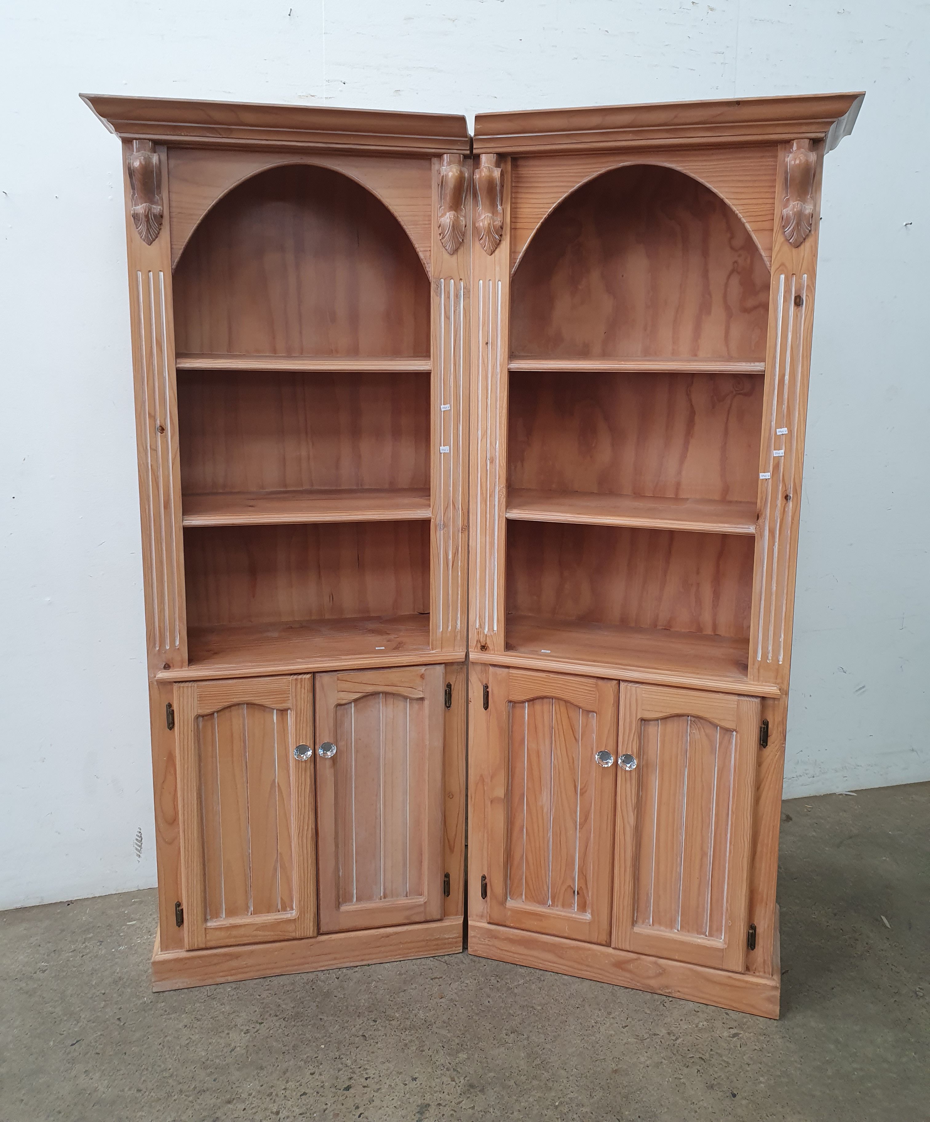 A Pair Of Country Style Pine Cabinets