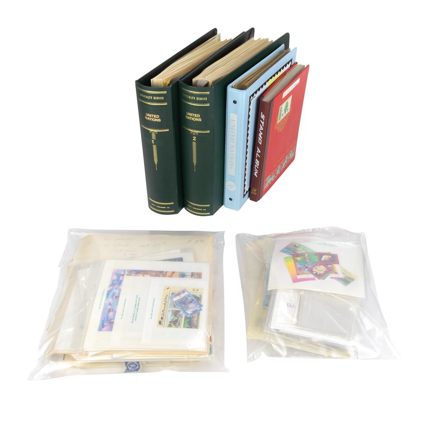 United Nations Stamp Collection Extravanganza: virtually complete United Nations collection in two Scott binders, also hundreds of n...