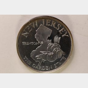 .52 OZ. PF STERLING SILVER NEW JERSEY ROUND