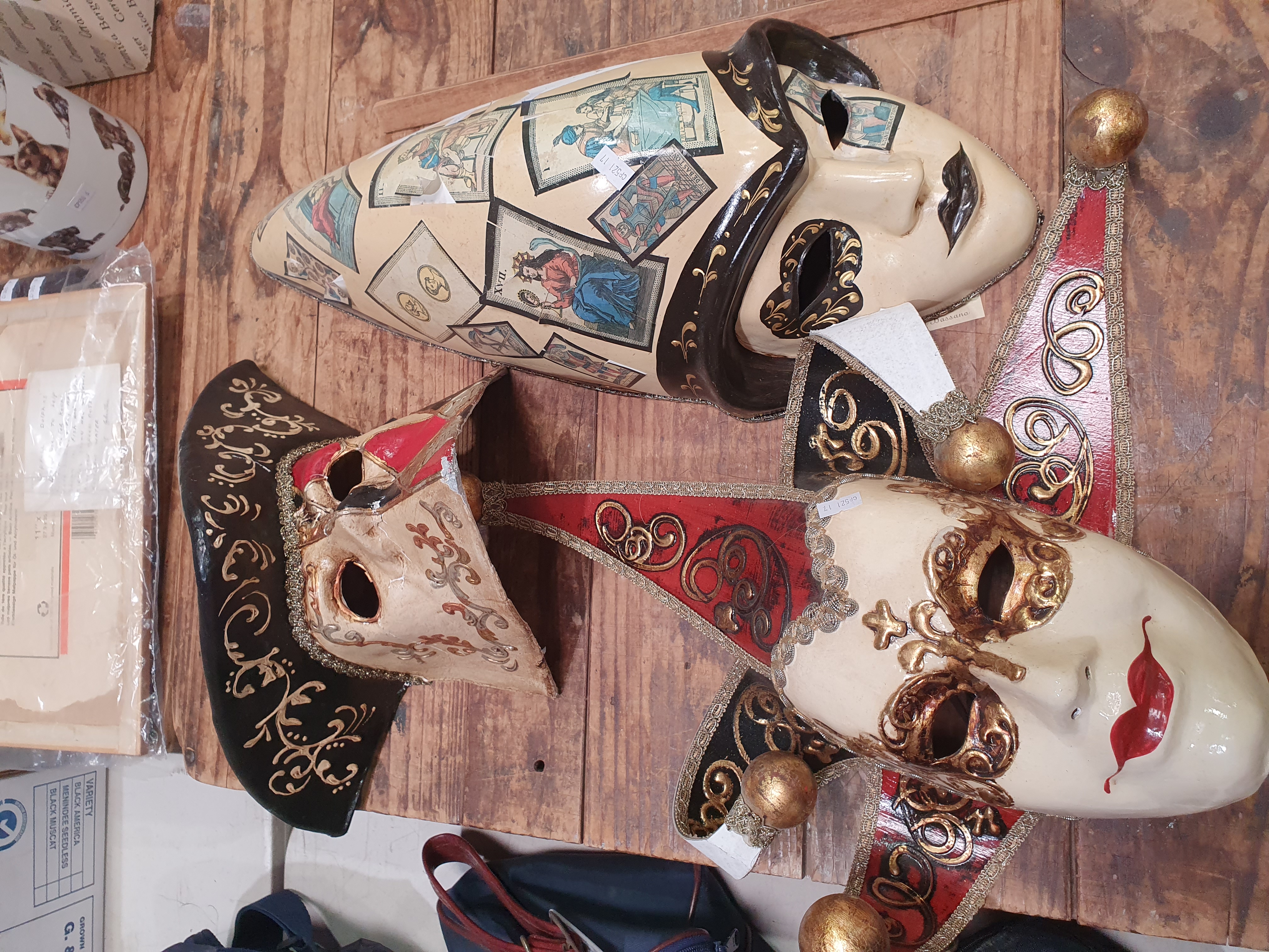 488 · A GROUP OF VENETIAN STYLE MASKS