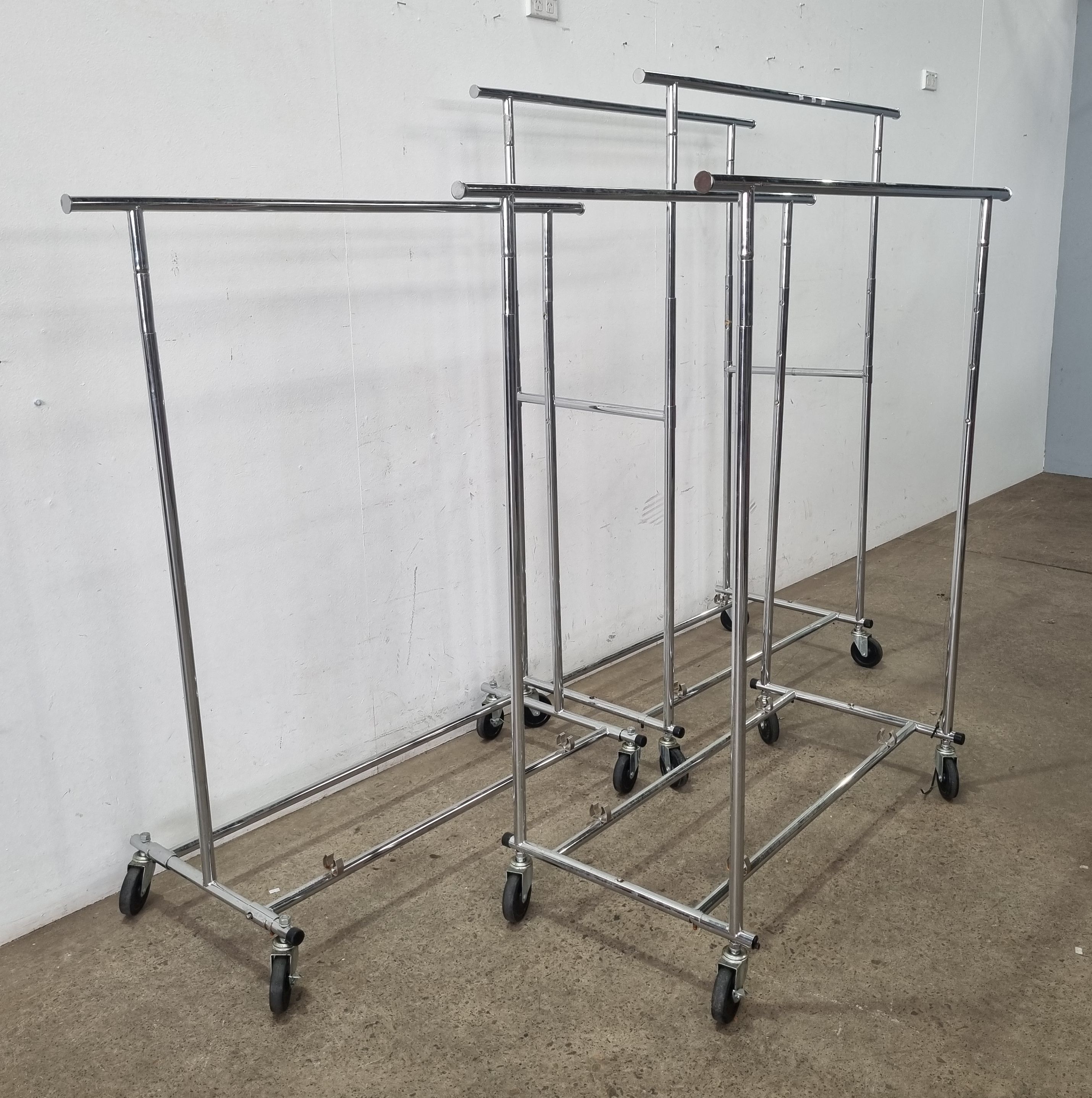 Three Various Metal Fold Clothes Racks
