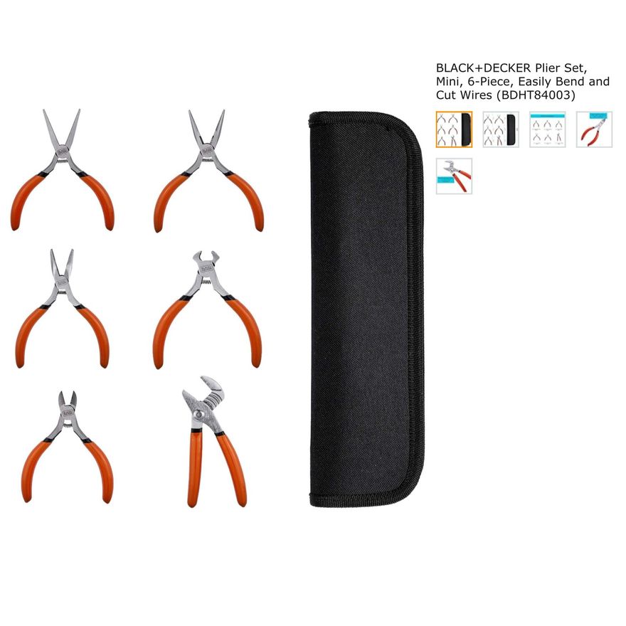 Black + Decker 6 Pc. Mini Plier Set