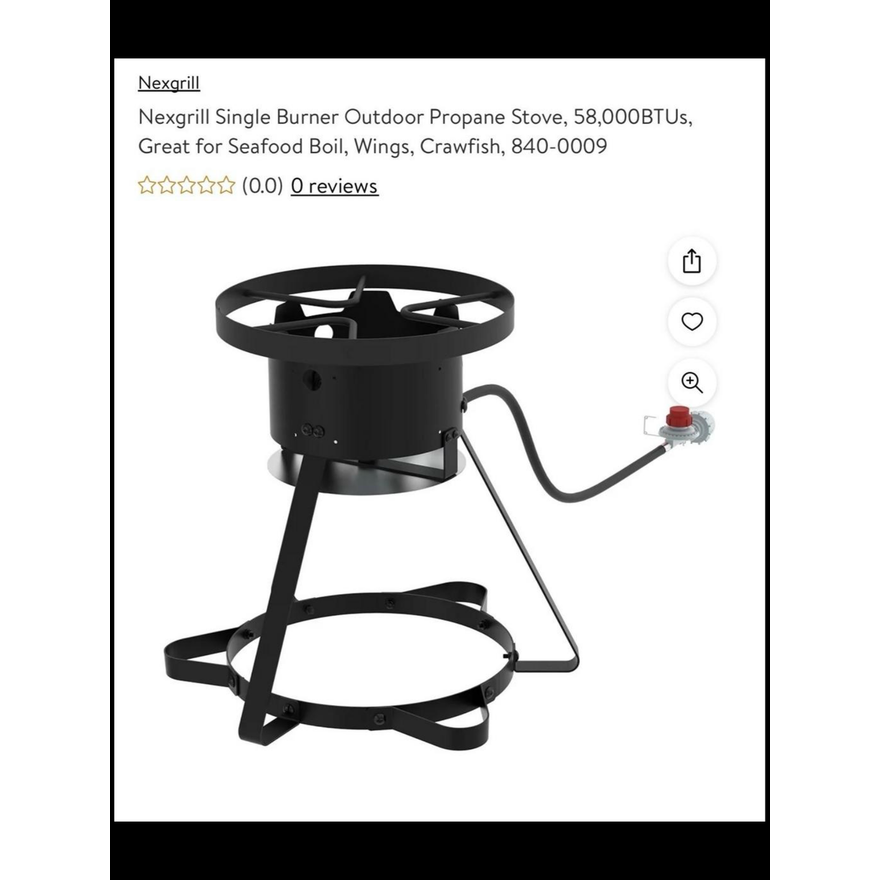 Nexgrill Single Burner Outdoor Propane Stove 58,000BTU