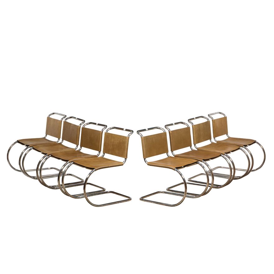 Ludwig Mies Van der Rohe, MR Chairs, Set of Eight