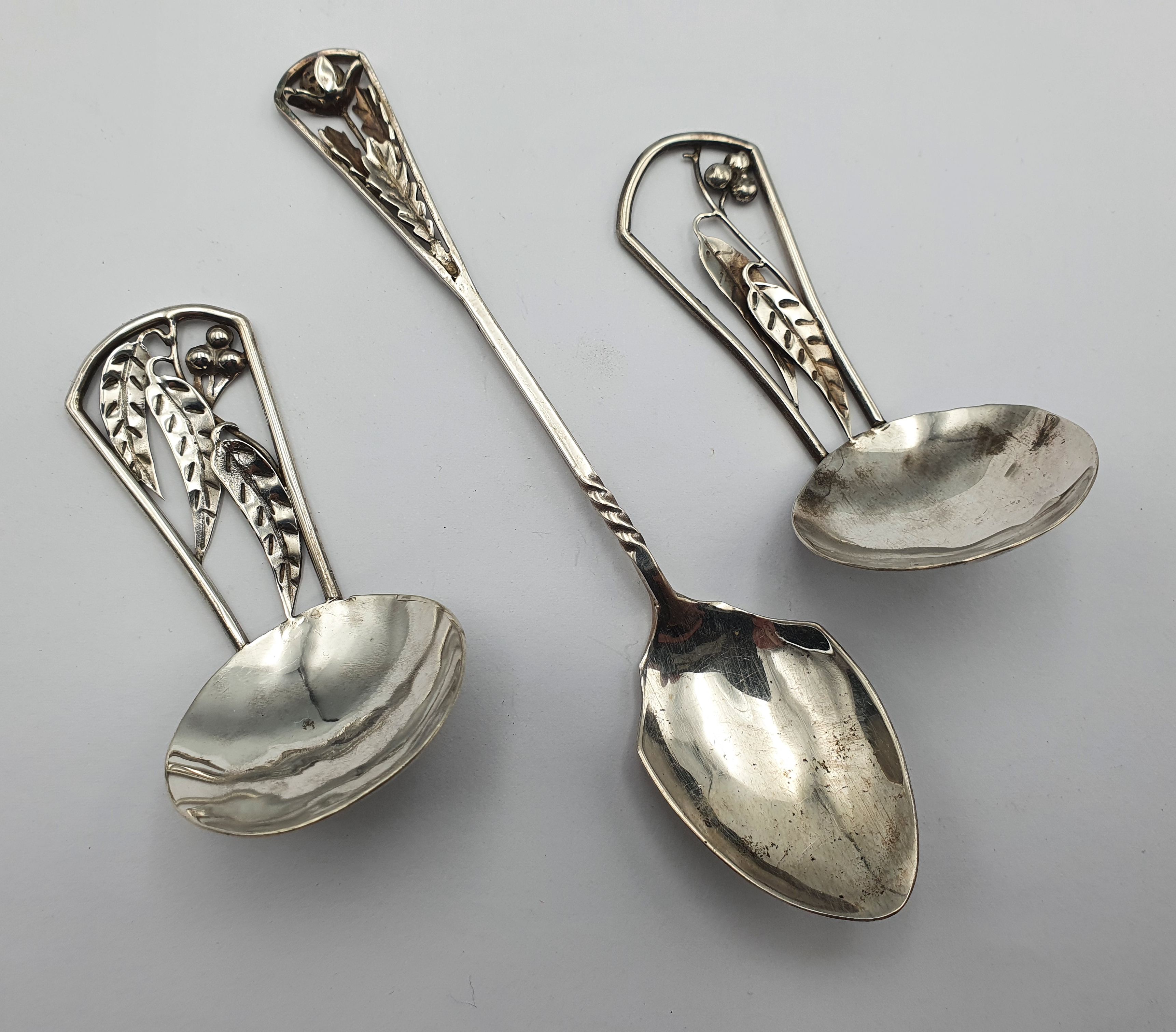 314 · THREE RARE AUSTRALIANS SILVER POONS