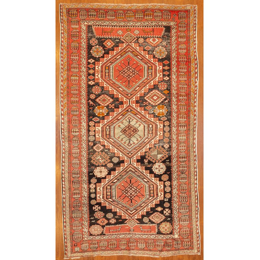 Antique Shirvan Rug, Cacasus, 4 x 7.3
