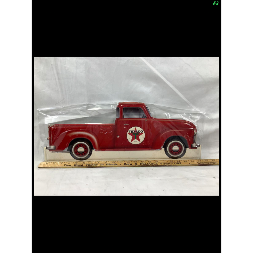 Texaco Red Truck Metal Tin Sign (22x9)