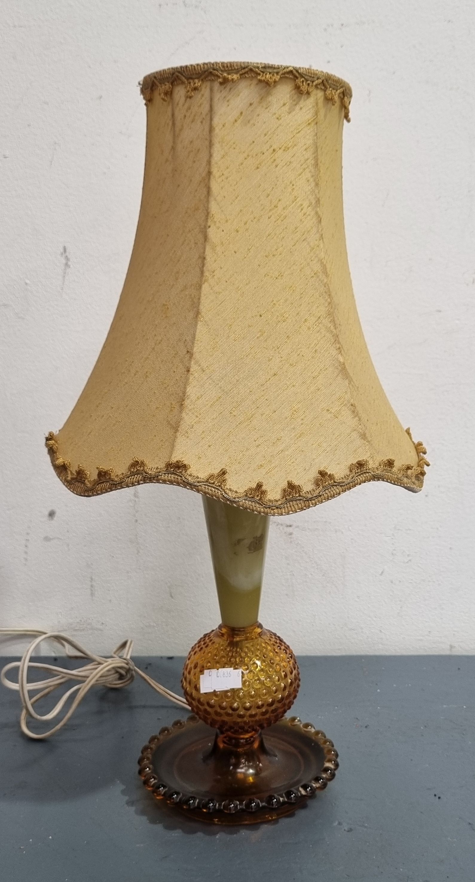 A Retro Glass Table Lamp