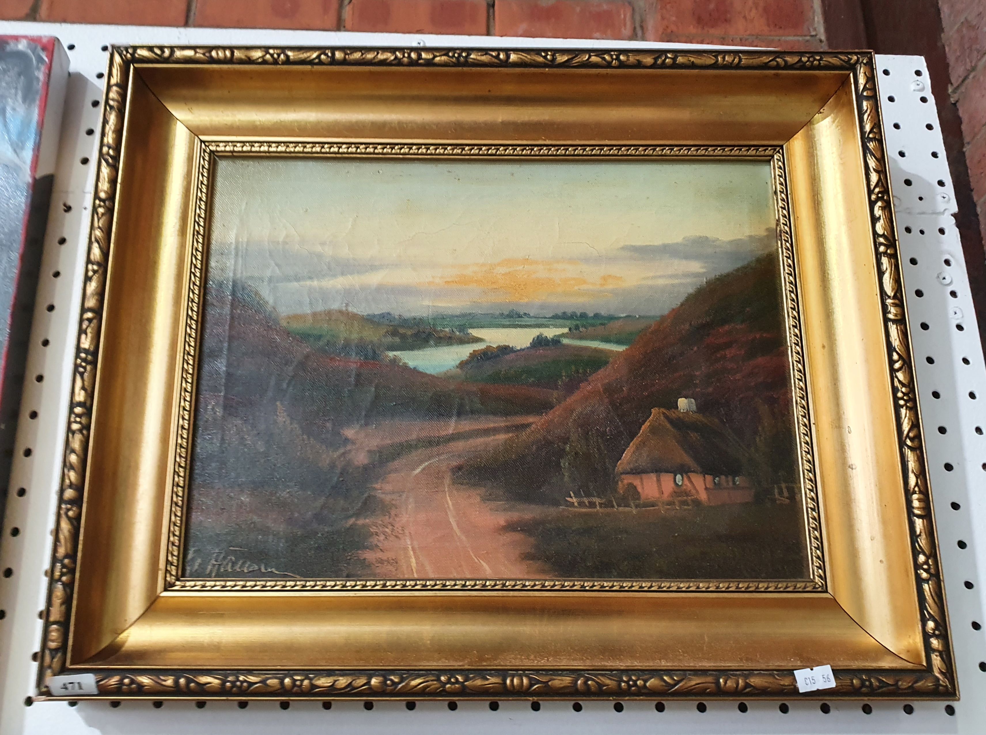471 · TWO FRAMED OIL PAINTINGS