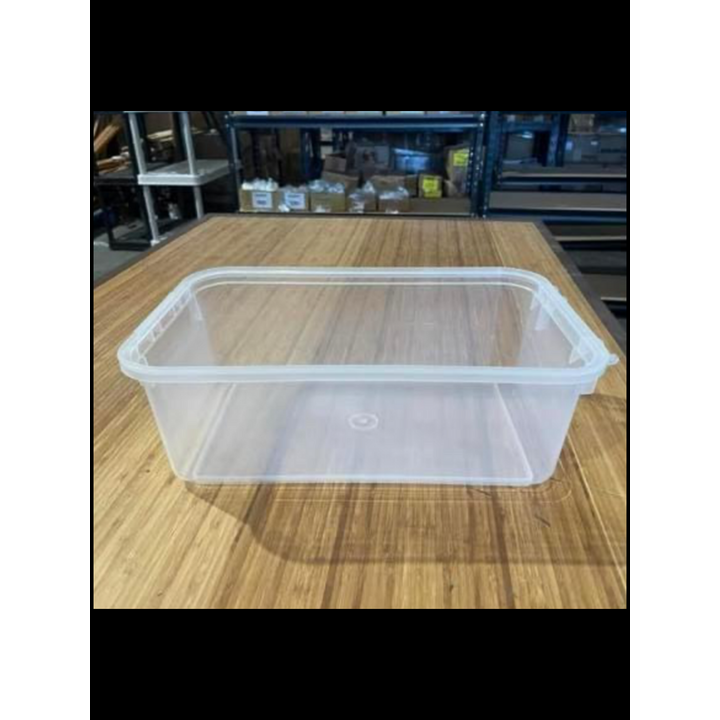 16"L x 10"W x 6"D Clear Plastic Storage Tub w/ No Lid