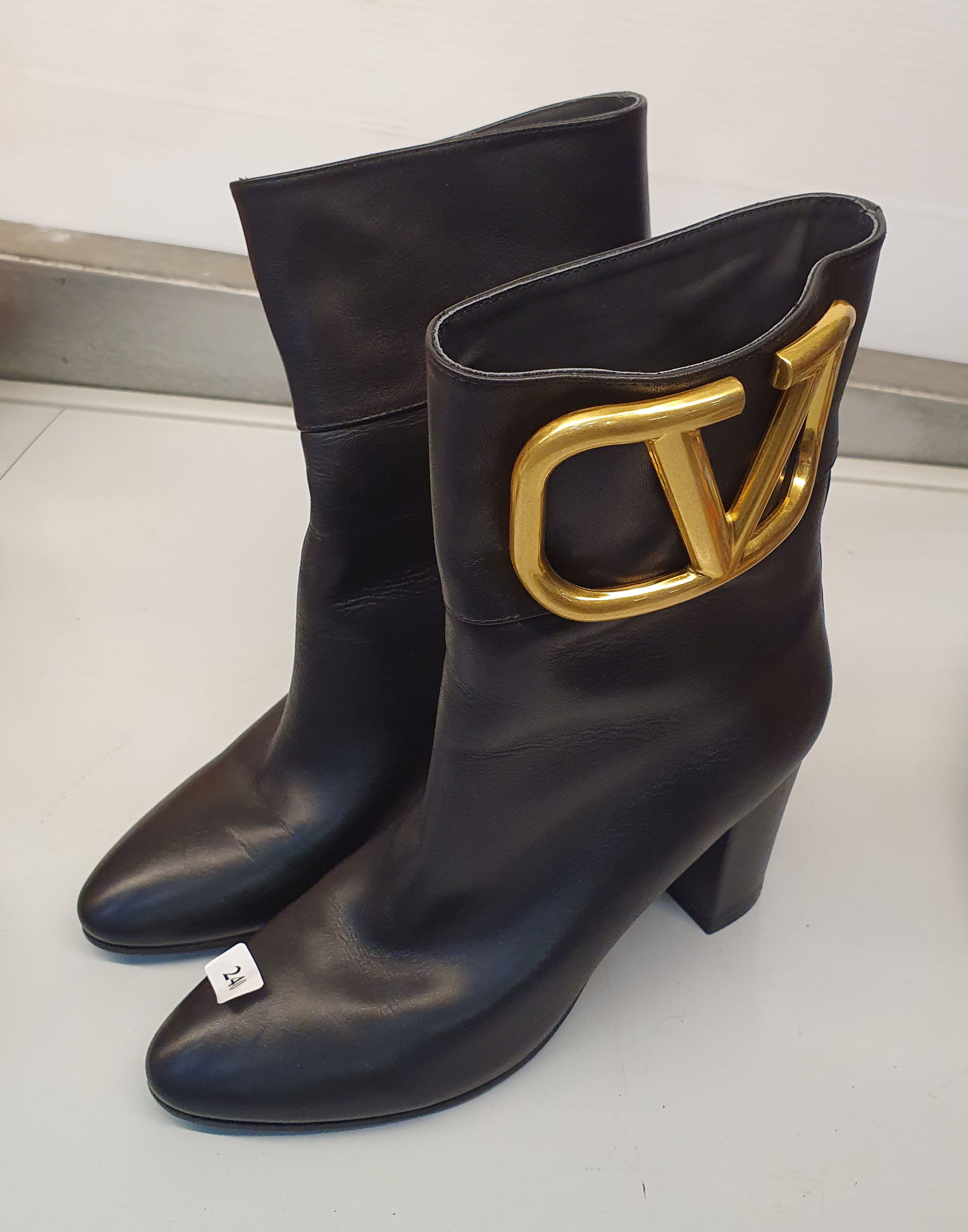 240 · A PAIR OF 'VALENTINO' BOOTS SIZE 39