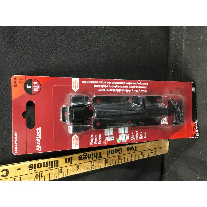 Hillman Heavy Duty Adjustable Barrel Bolt 6"