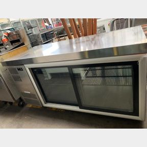 SKOPE STAINLESS STEEL DOUBLE GLASS DOOR UNDERBENCH CHILLER
