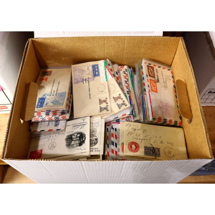 An unusually large accumulation of Pan American World Airways first flight covers to many areas of the world