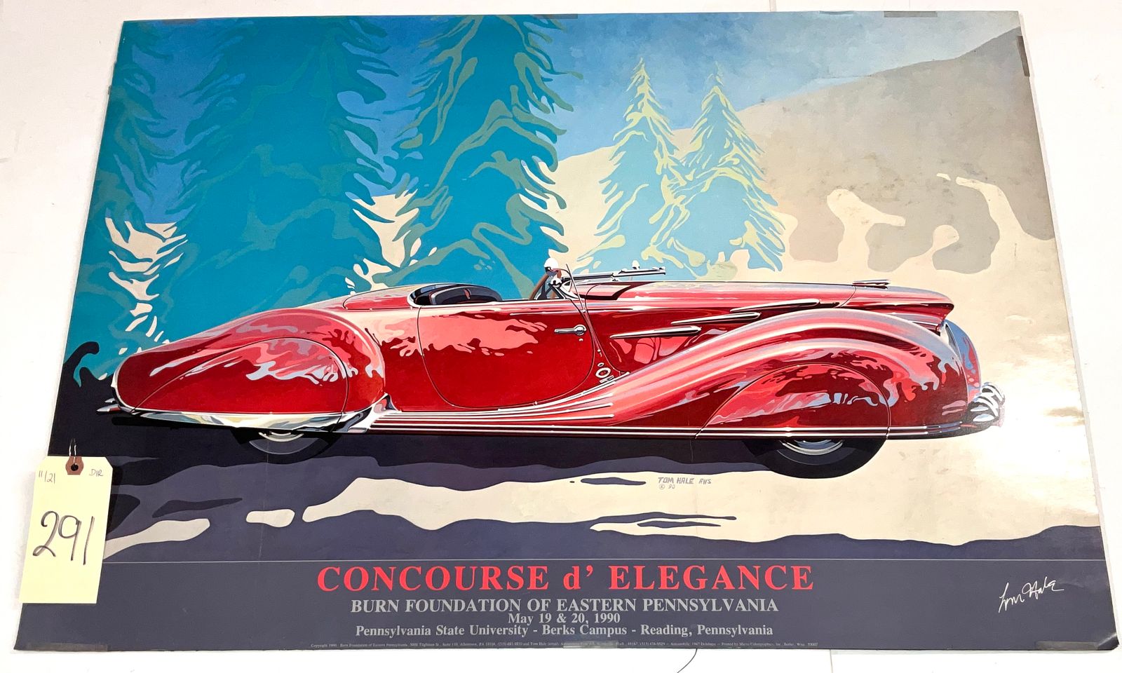 BURN FOUNDATION TON HALE VEHICLE POSTER. Teel Auctions