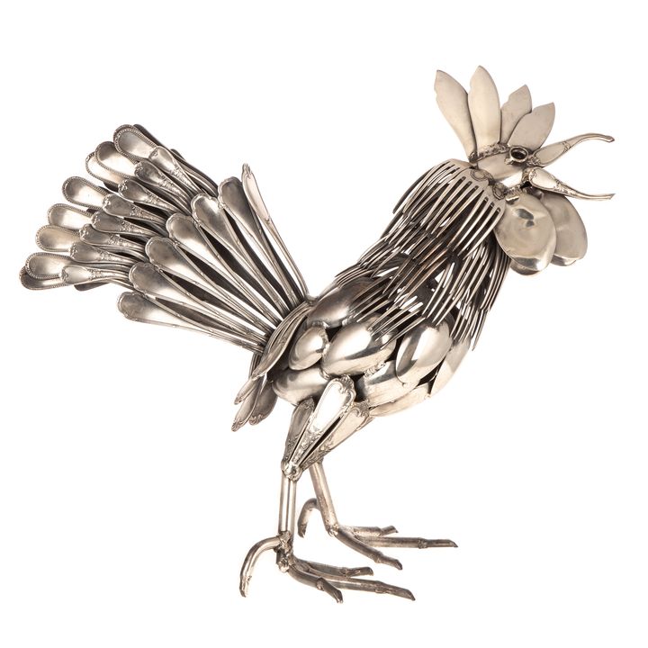 Gerard Bouvier. Rooster, metal cutlery