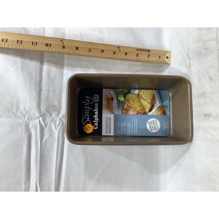 Simply Calphalon Nonstick Bakeware 8-1/2" x 4-1/2" Medium Loaf Pan - Beatiful Toffee Colored Finish