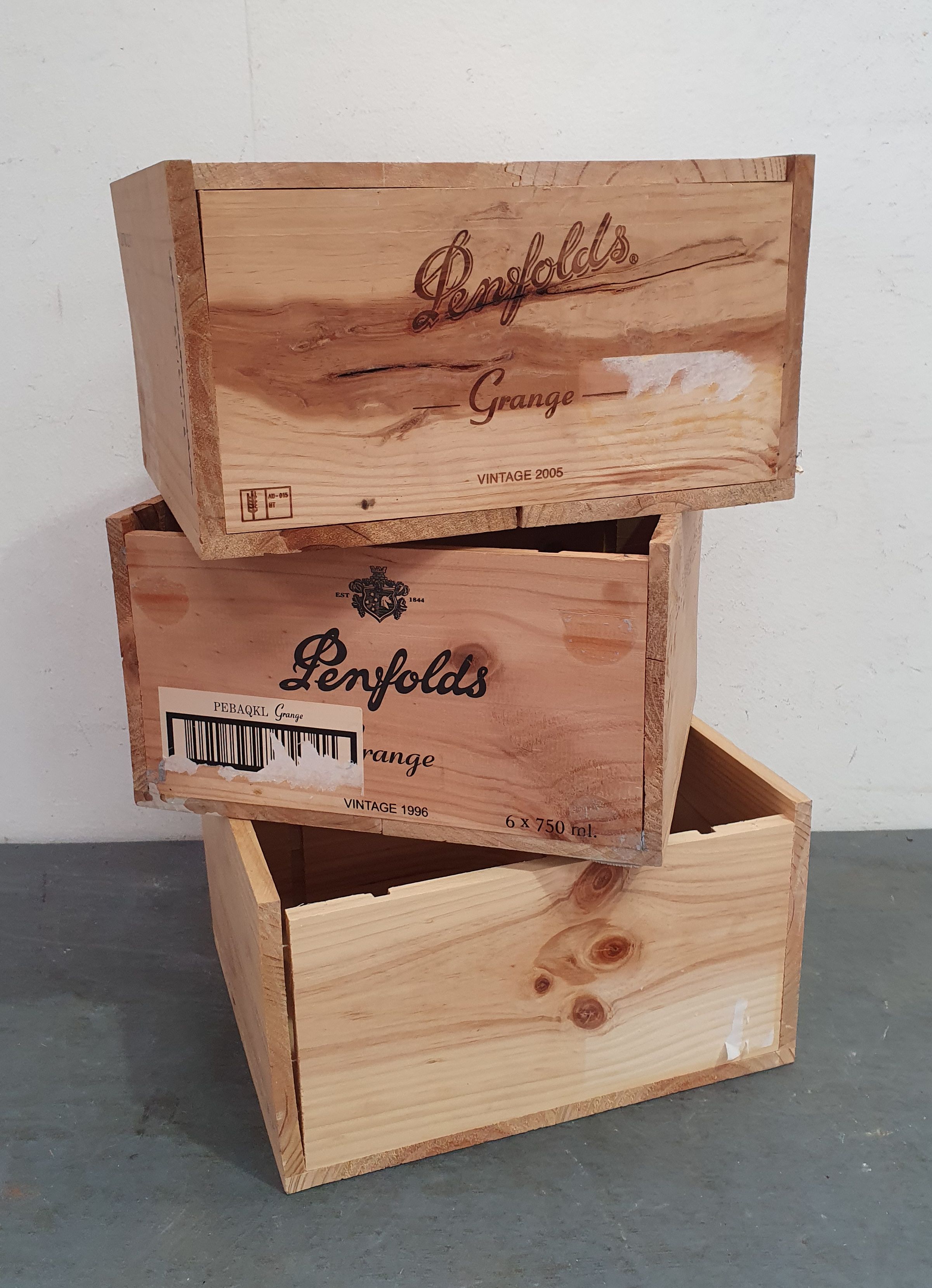 THREE PENFOLDS WINE BASKETS