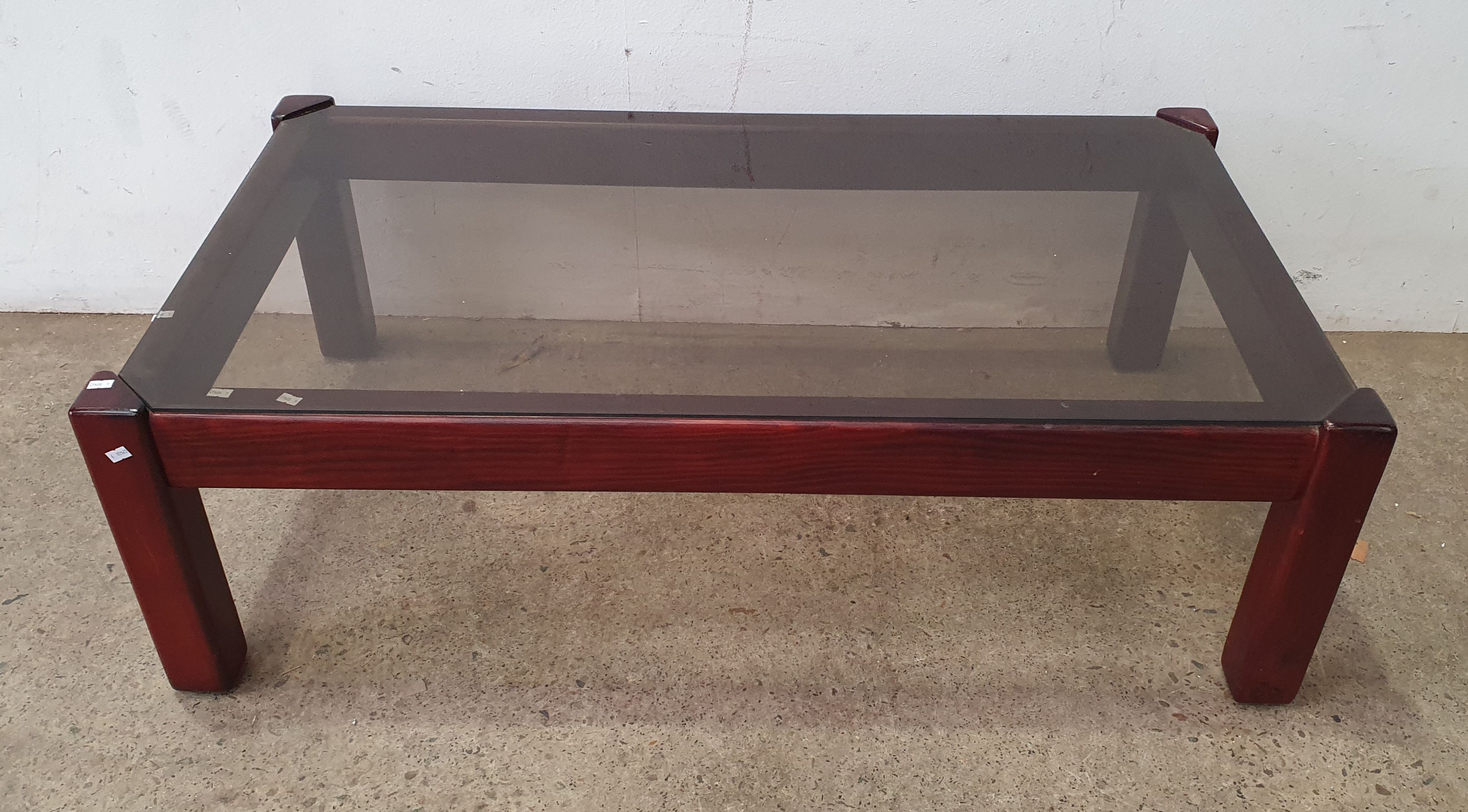 2411 · A GLASS TOP OCCASIONAL TABLE