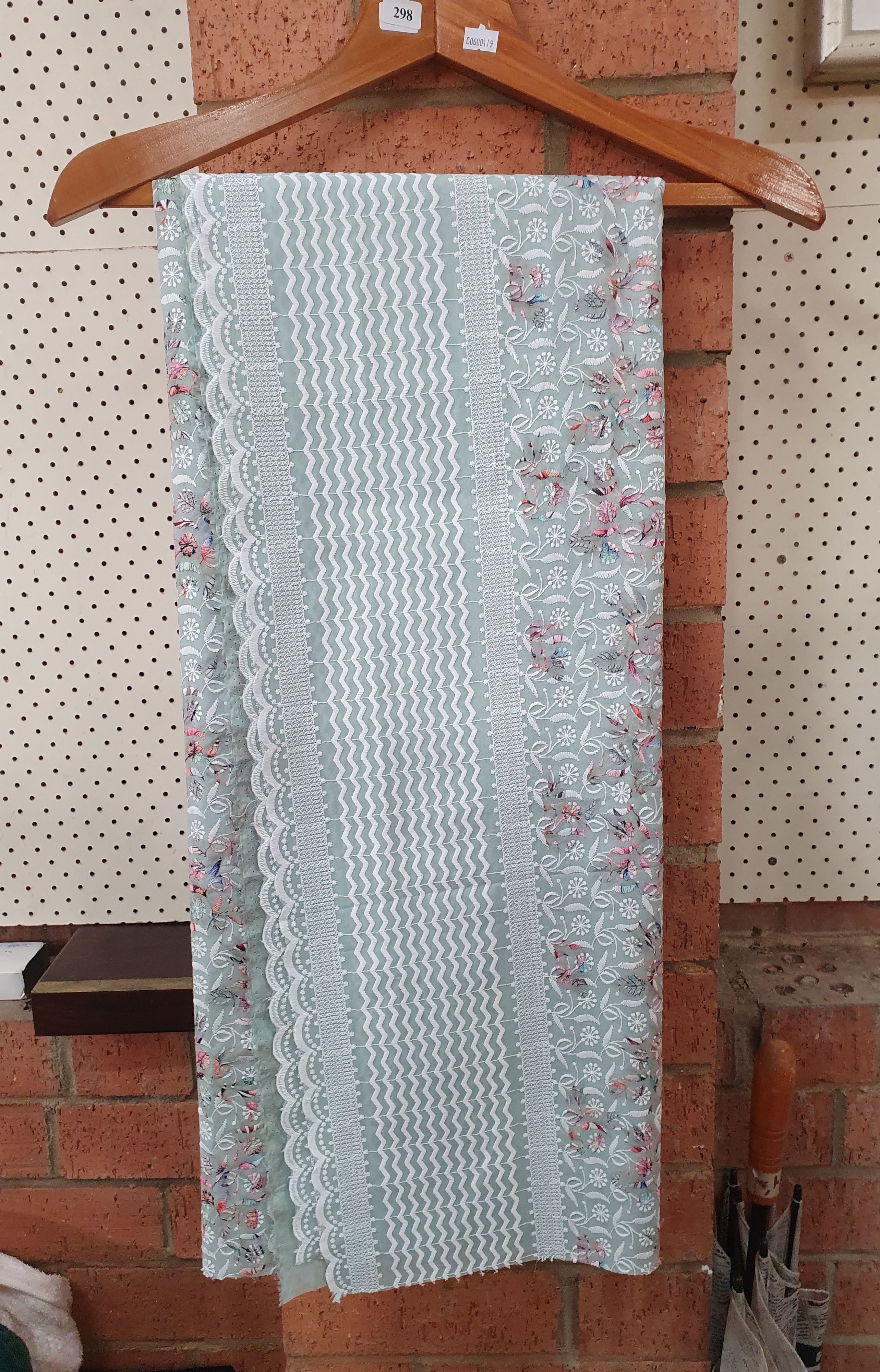 298 · A LENGTH OF EMBROIDERED FABRIC