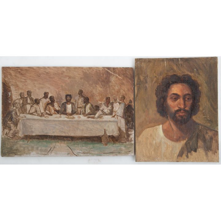 Nathaniel K. Gibbs. Two Studies of Jesus, oil