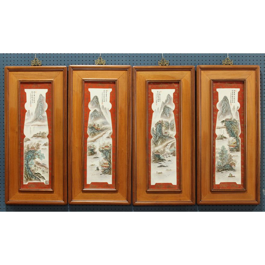 Chinese Porcelain Plaques, Landscape
