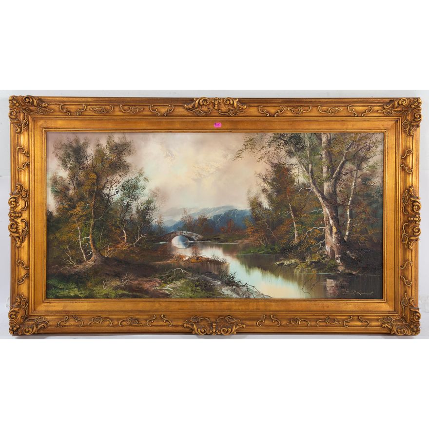 Yvette St. Laurent. Landscape with Stream, oil
