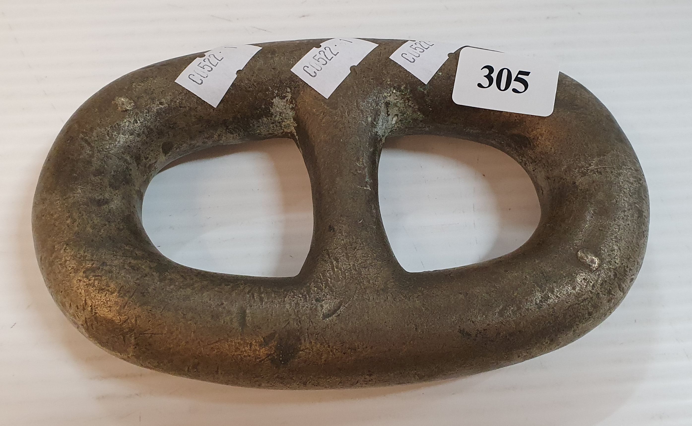 A WWII NAVAL MANGANESE BRONZE CHAIN LINK