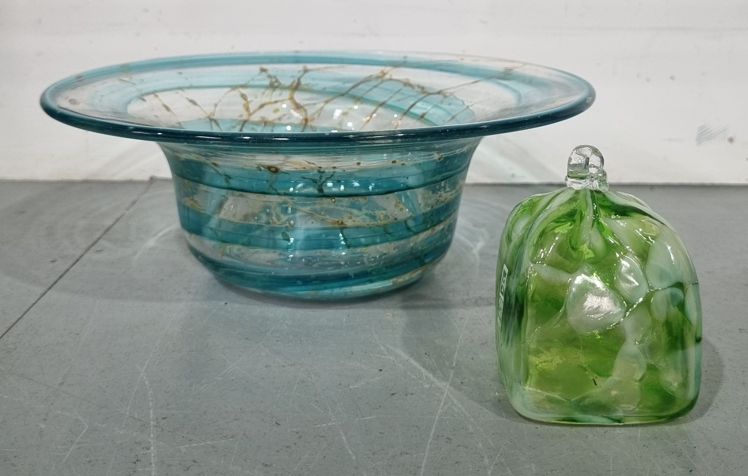 Two Various Maltese Art Glass Objects
