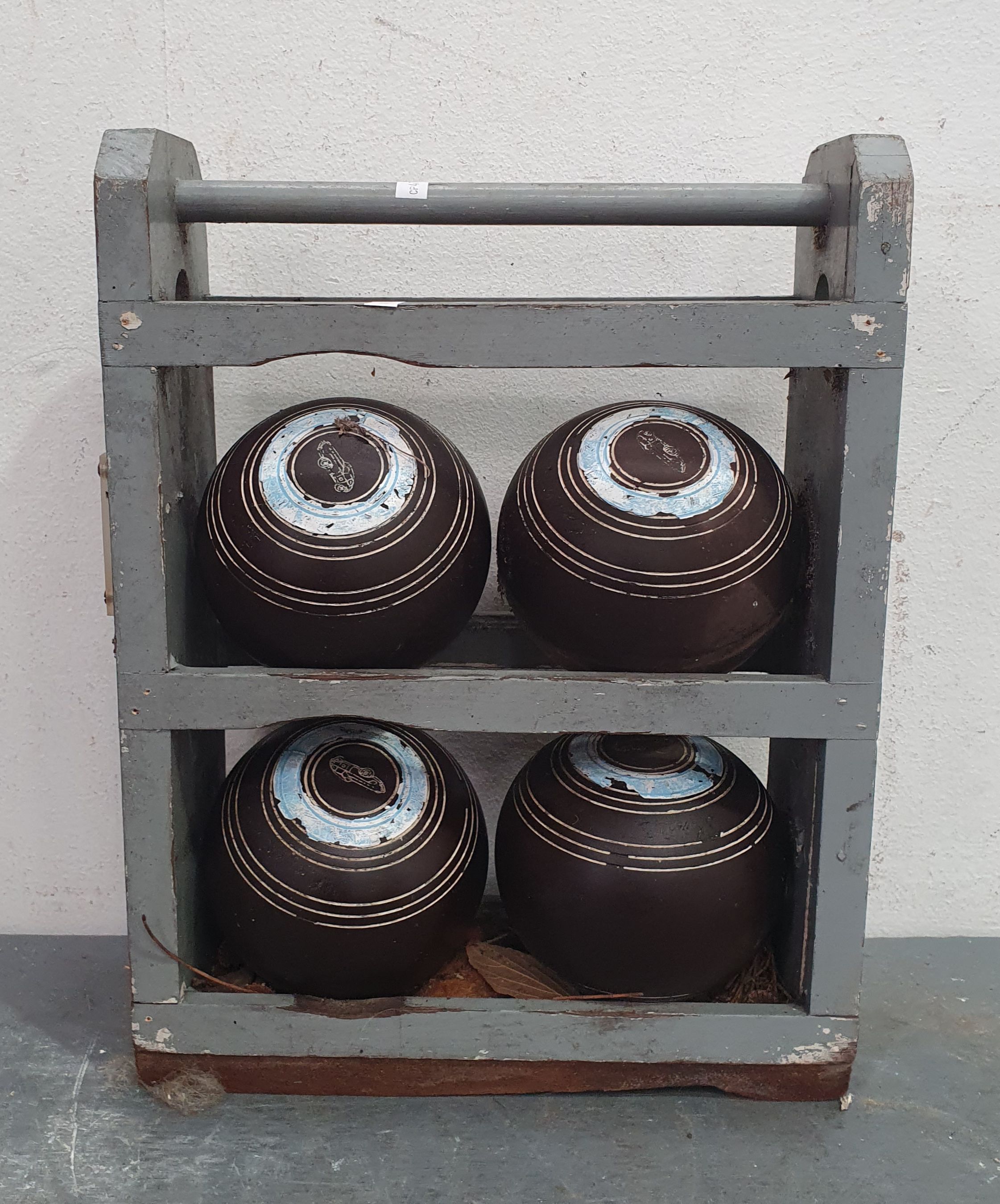 1366 · A SET OF LAWN BOWLS