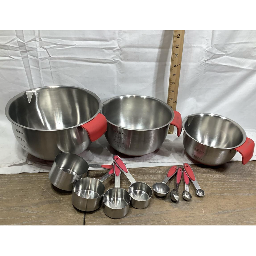 Home Needs 11pc Stainless Steel Kitchen Set w/ Soft Grip Handles