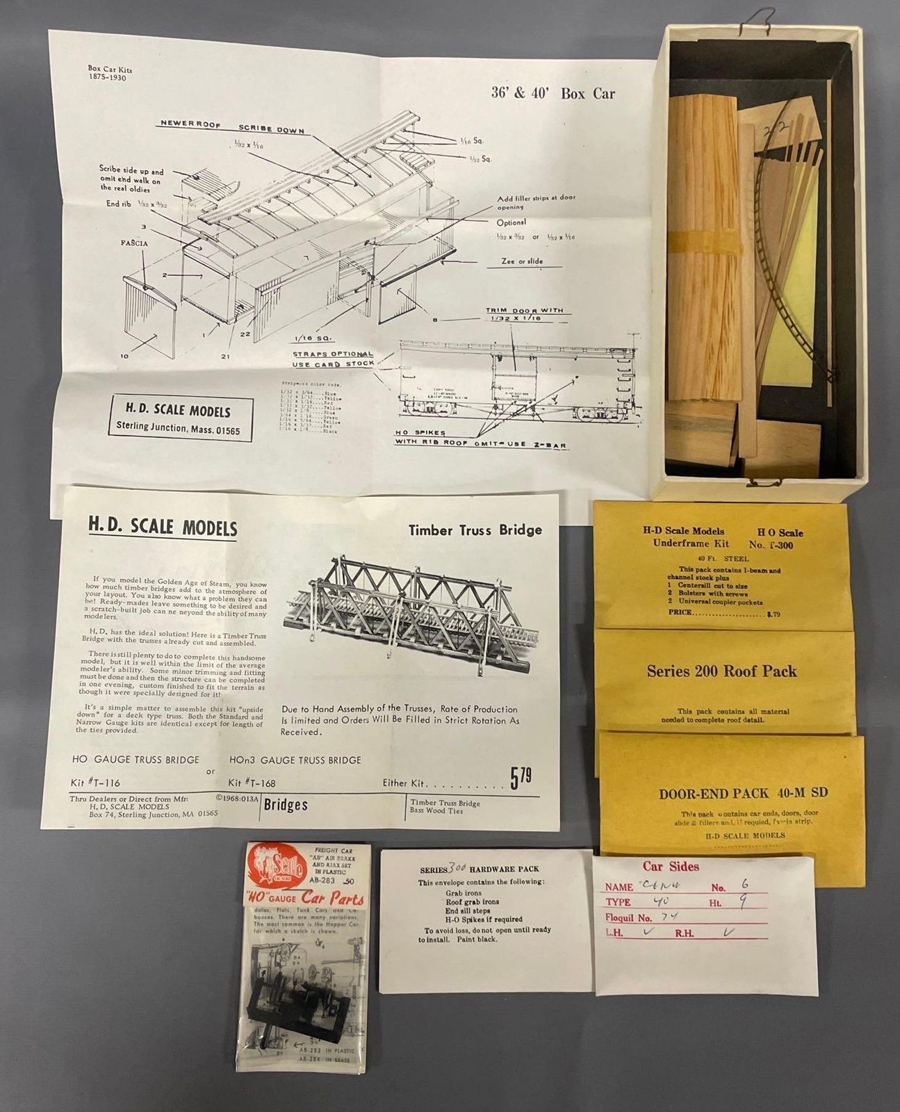 Twelve HD Scale Models HO scale freight car craftsman kits in original