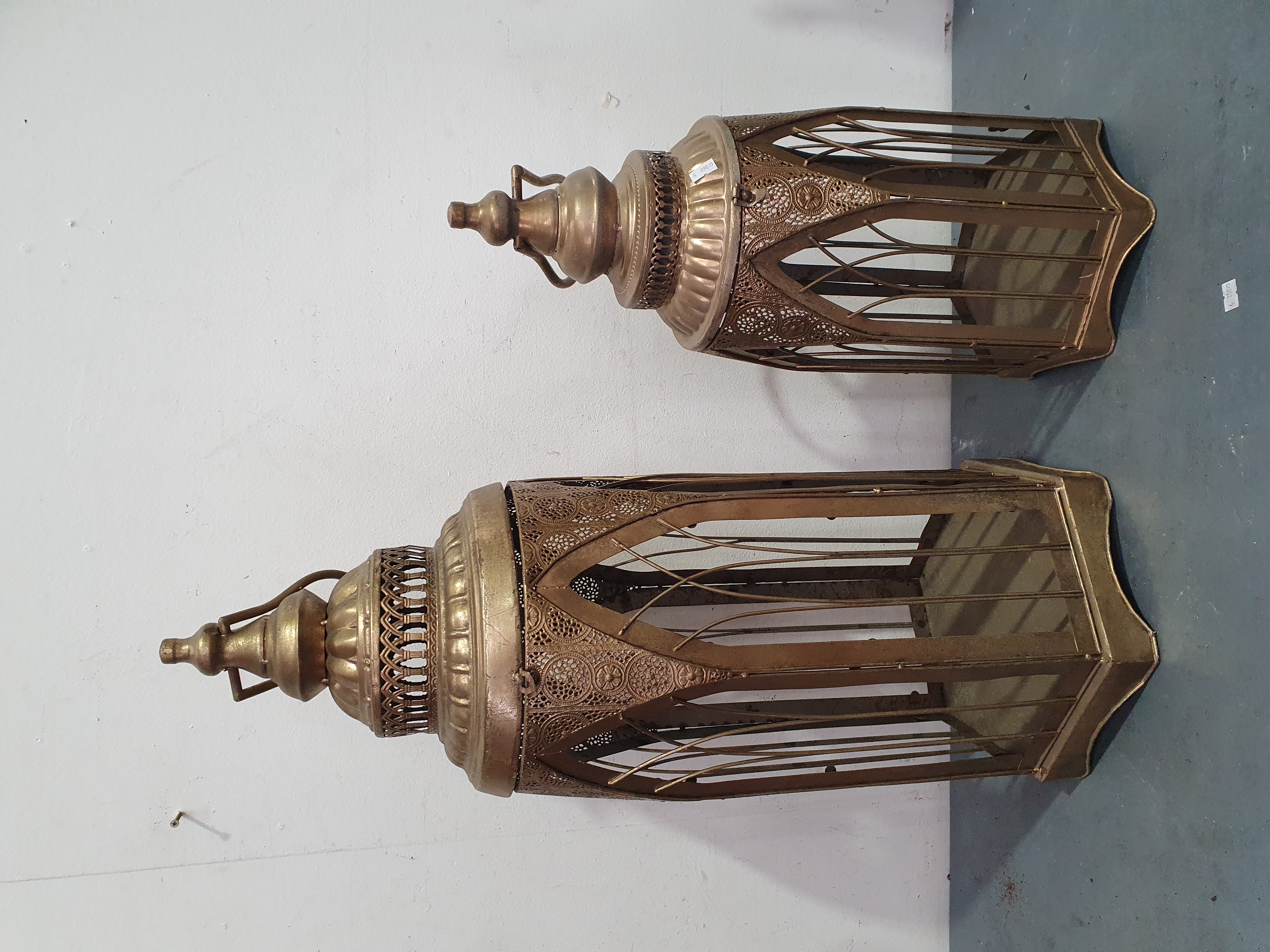 Two Graduated Garden Lanterns