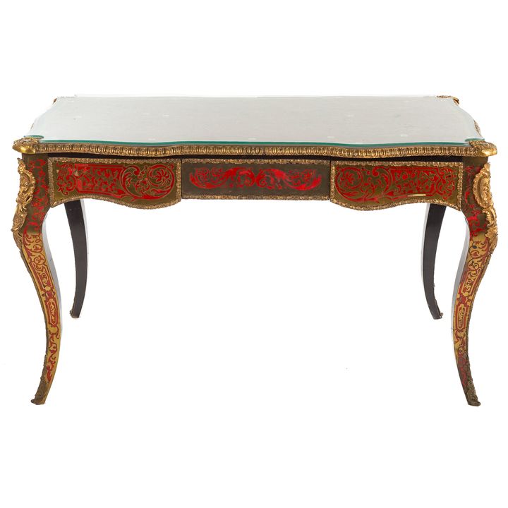 Louis XV Style Boulle Inlaid Bureau Plat