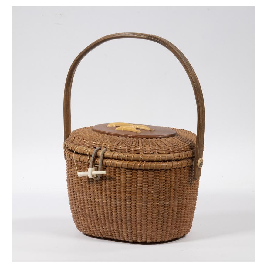 vintage basket handbag, basket purse